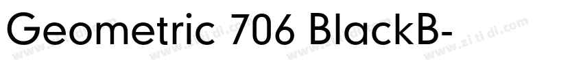 Geometric 706 BlackB字体转换